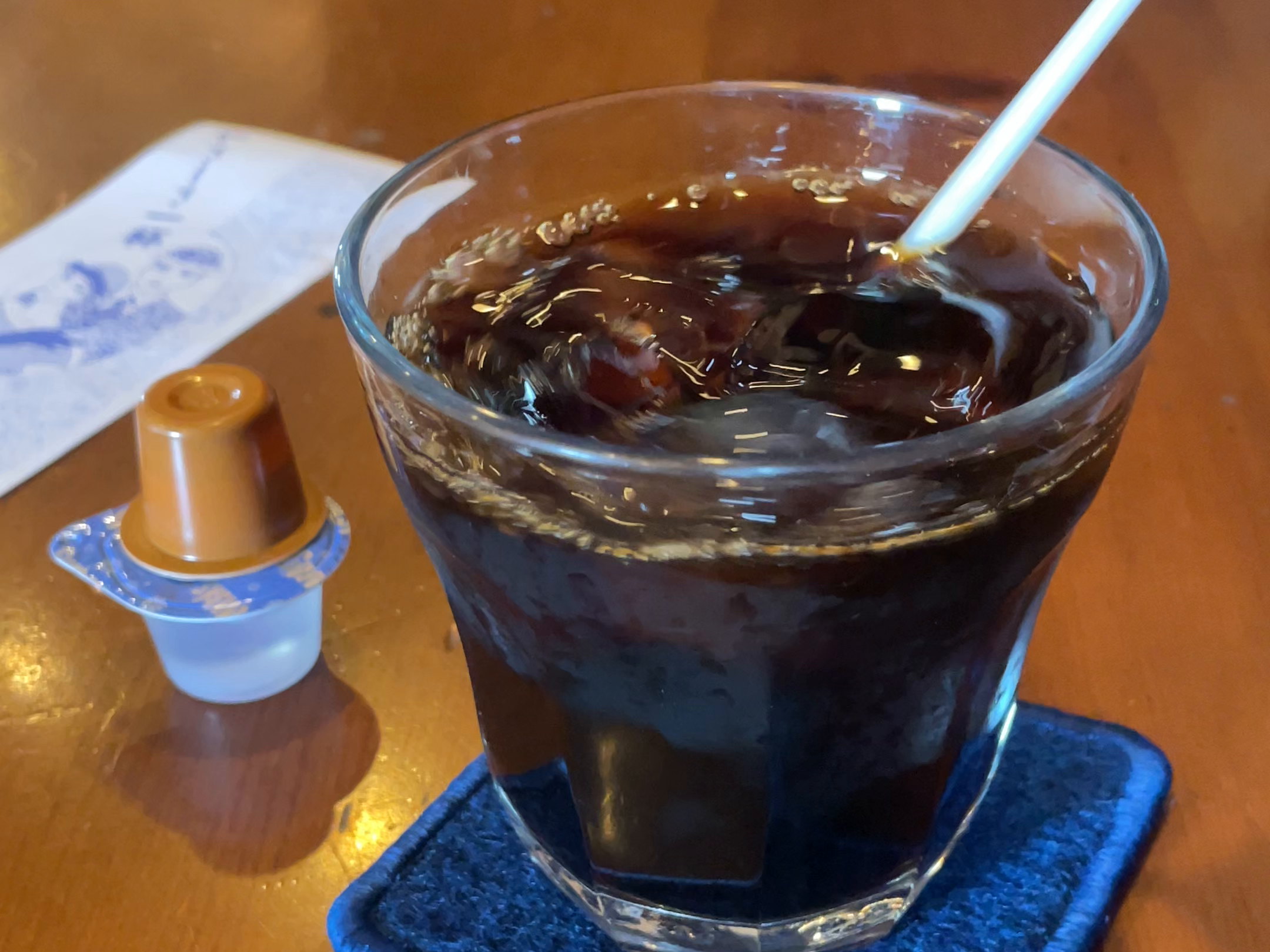 取材時の食後のコーヒー
