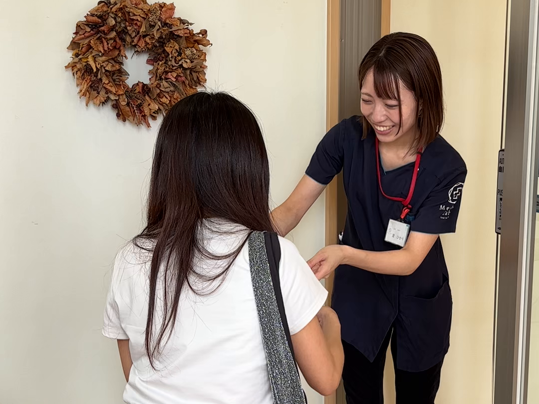 取材時のスタッフと利用者のやりとり
