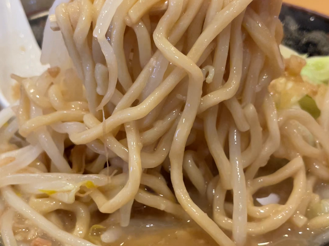 麺を箸で持ち上げる